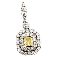 Ciondolo con diamante in oro bianco 14k