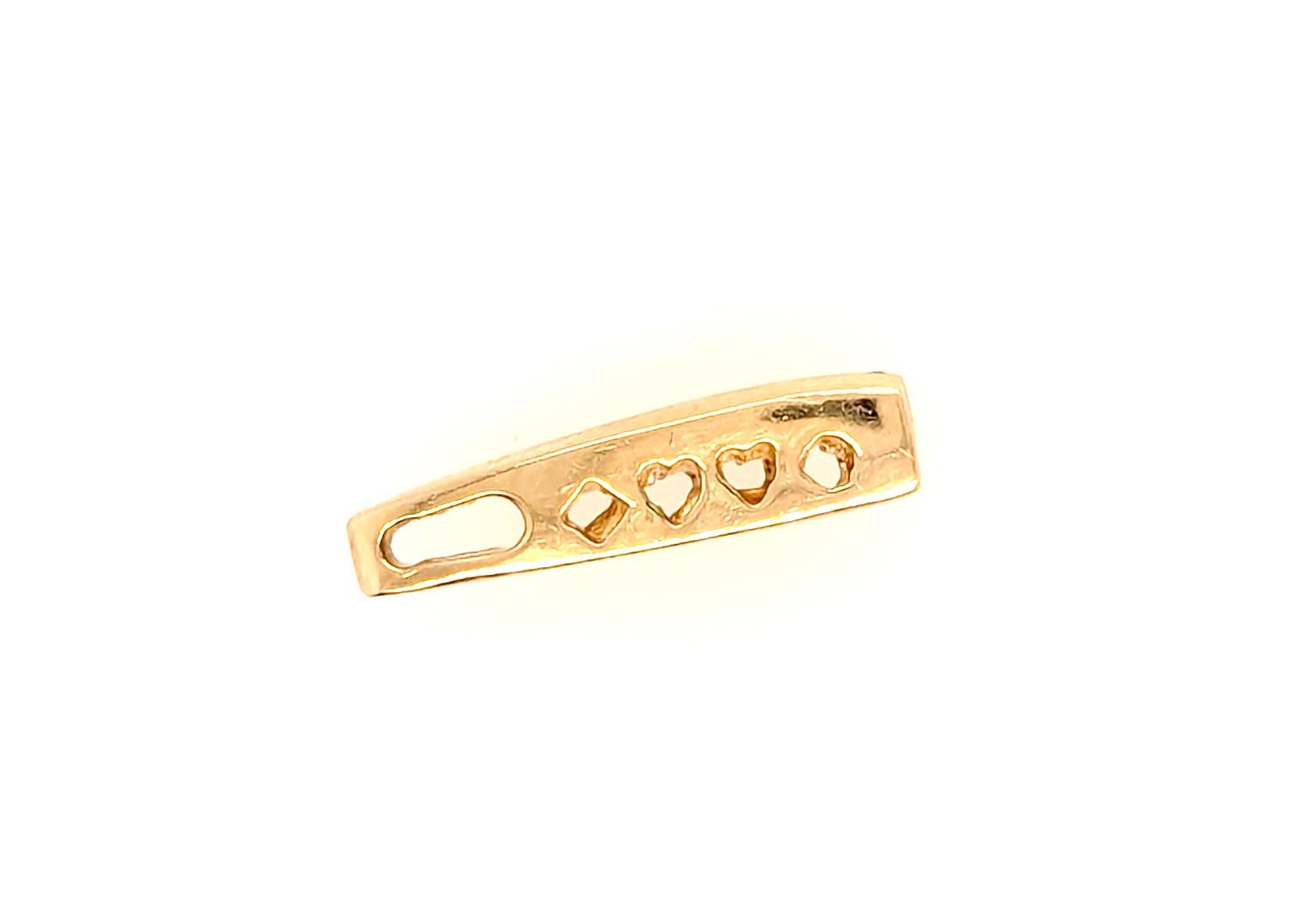 Diamond Pendant Mined .10 Carat Round Brilliant 14K Yellow Gold im Angebot 1