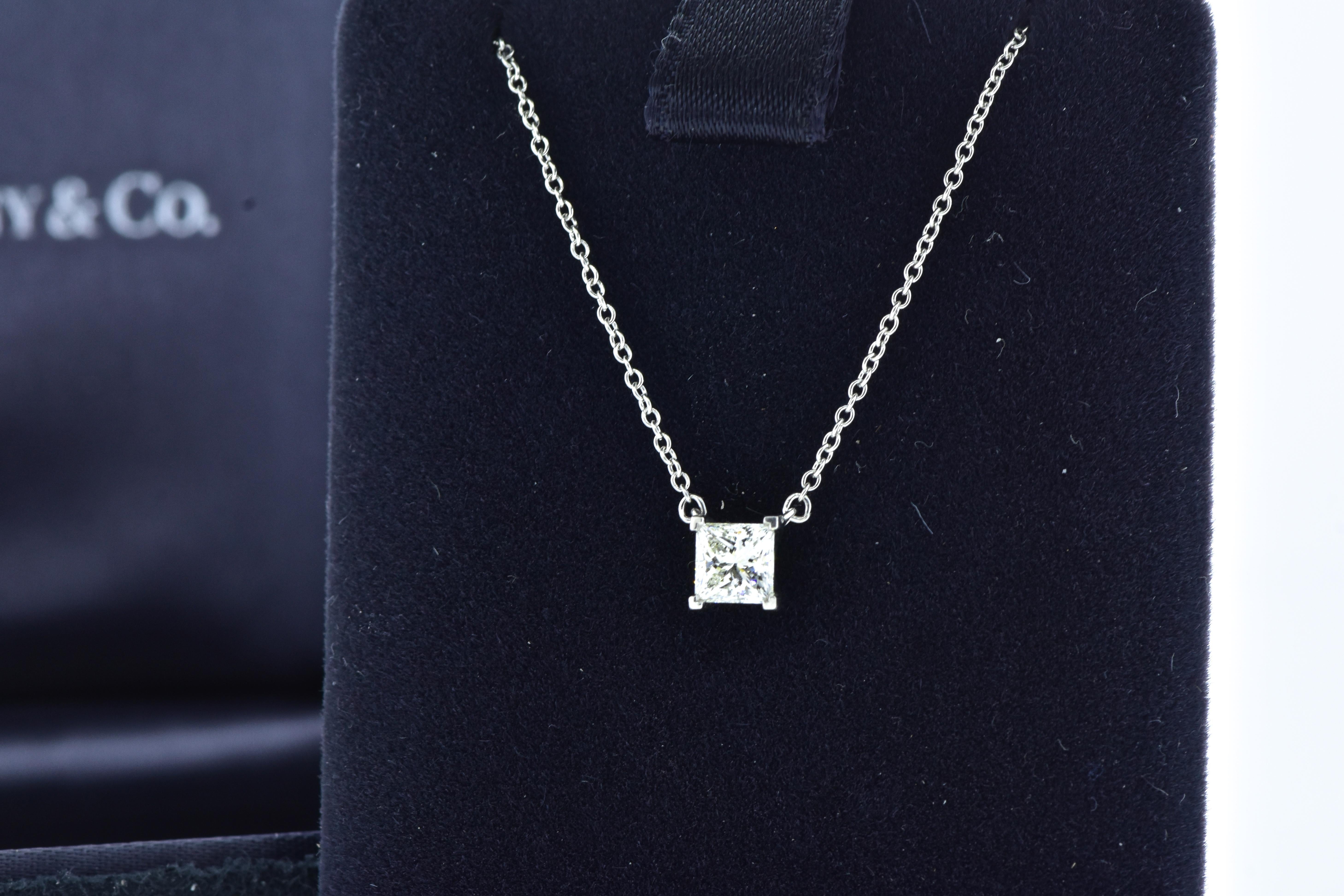 Contemporary Diamond Pendant Necklace by Tiffany & Co.