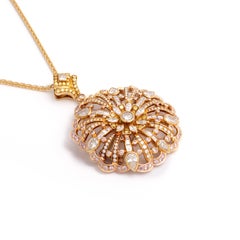 Diamond Pendant Necklace Convertible Brooch