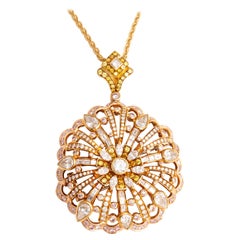 Collana con ciondolo a diamante Spilla convertibile