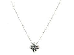 Diamond Pendant Necklace Quatrefoil Clover .56ct 18K Odelia Brand New