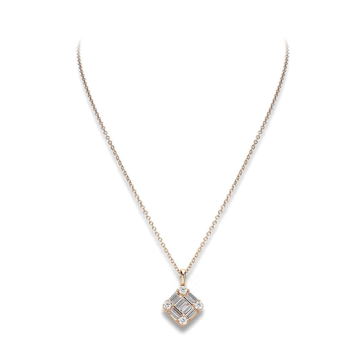 Contemporaneo Collana con ciondolo di diamanti in vendita
