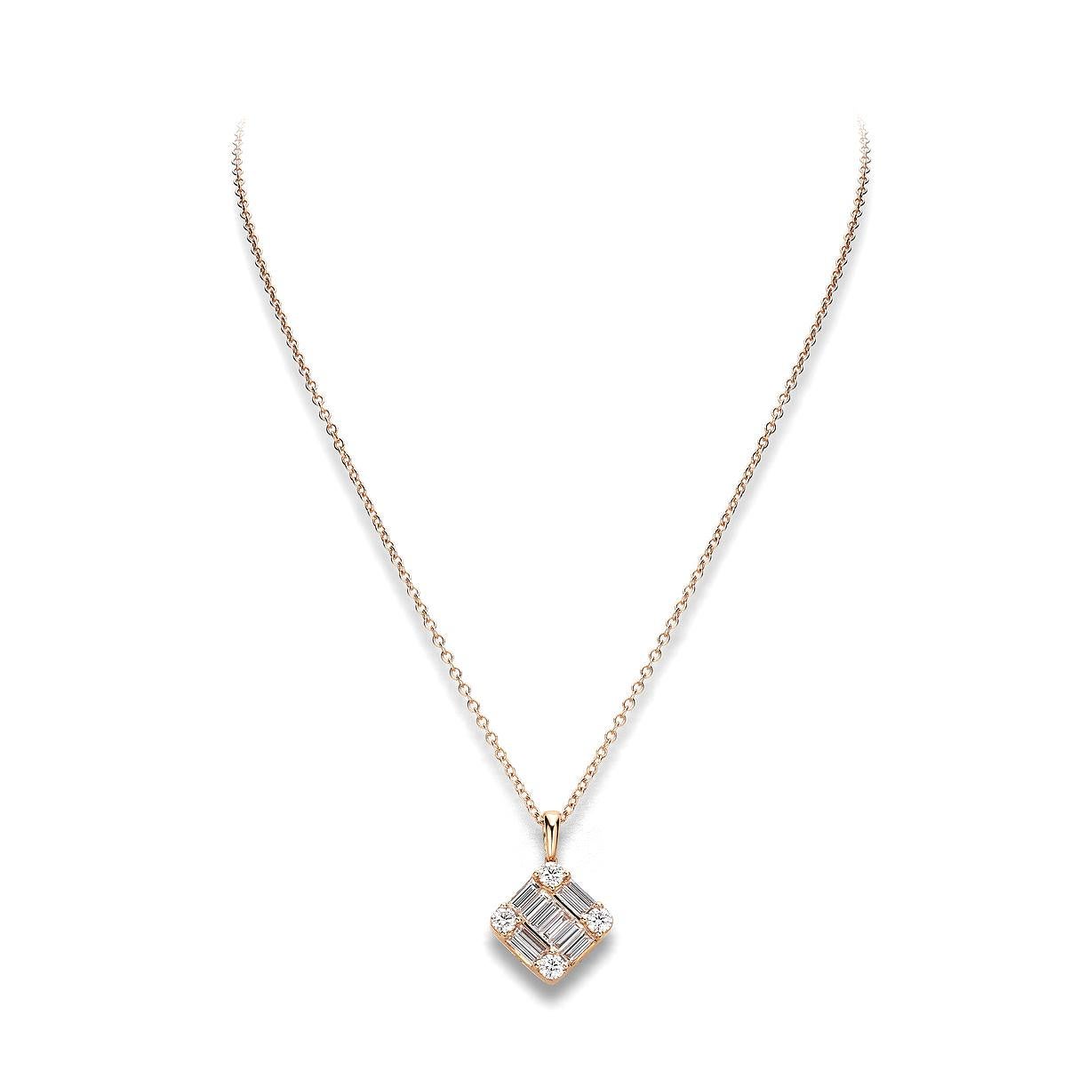 Contemporary Diamond Pendant Necklace For Sale