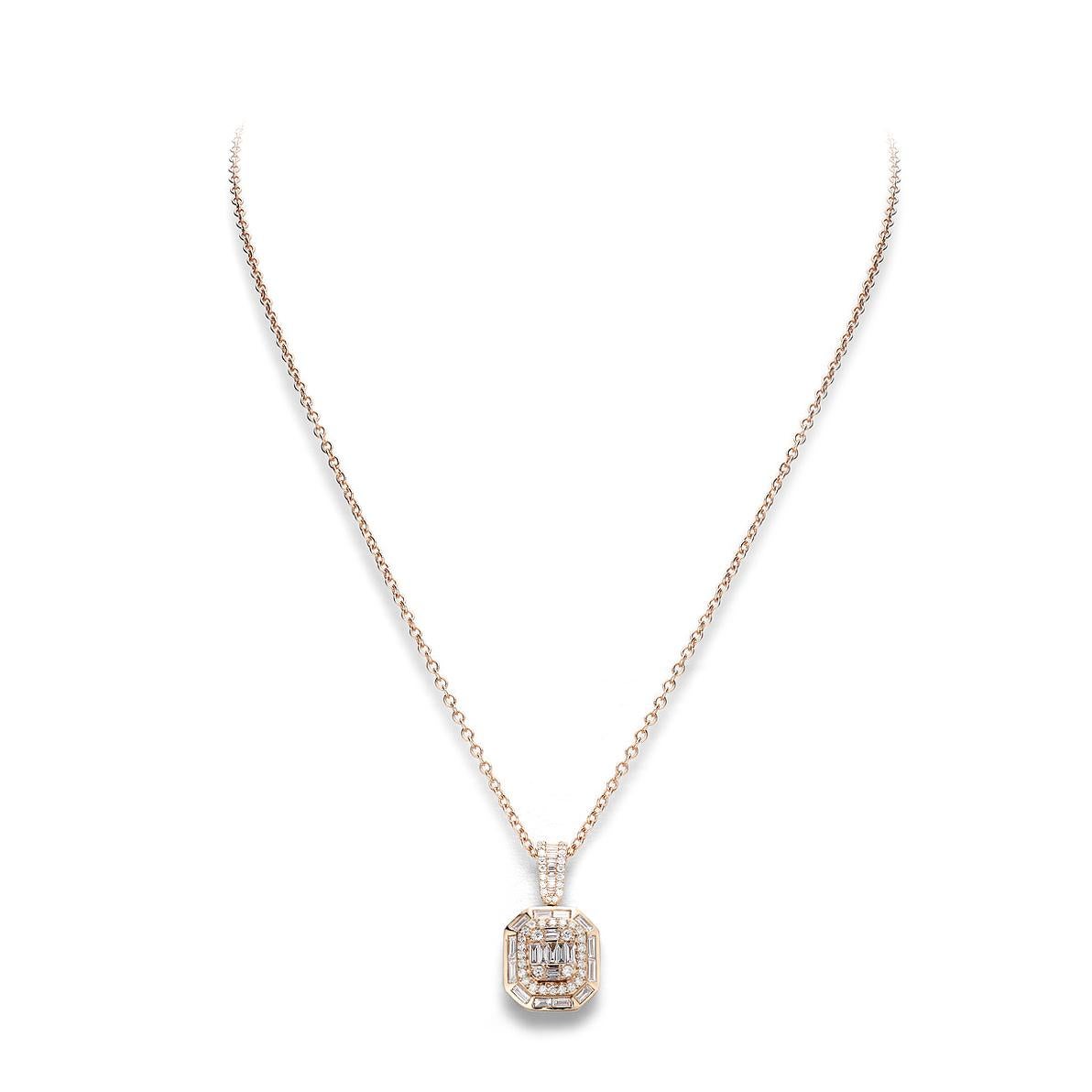 Contemporary Diamond Pendant Necklace For Sale