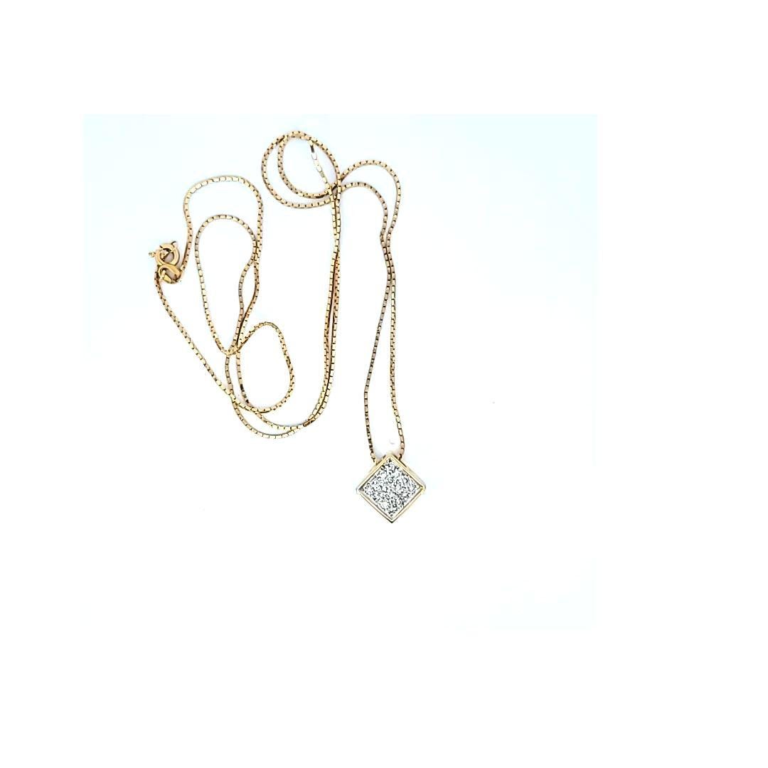 Women's or Men's Diamond Pendant Necklace For Sale
