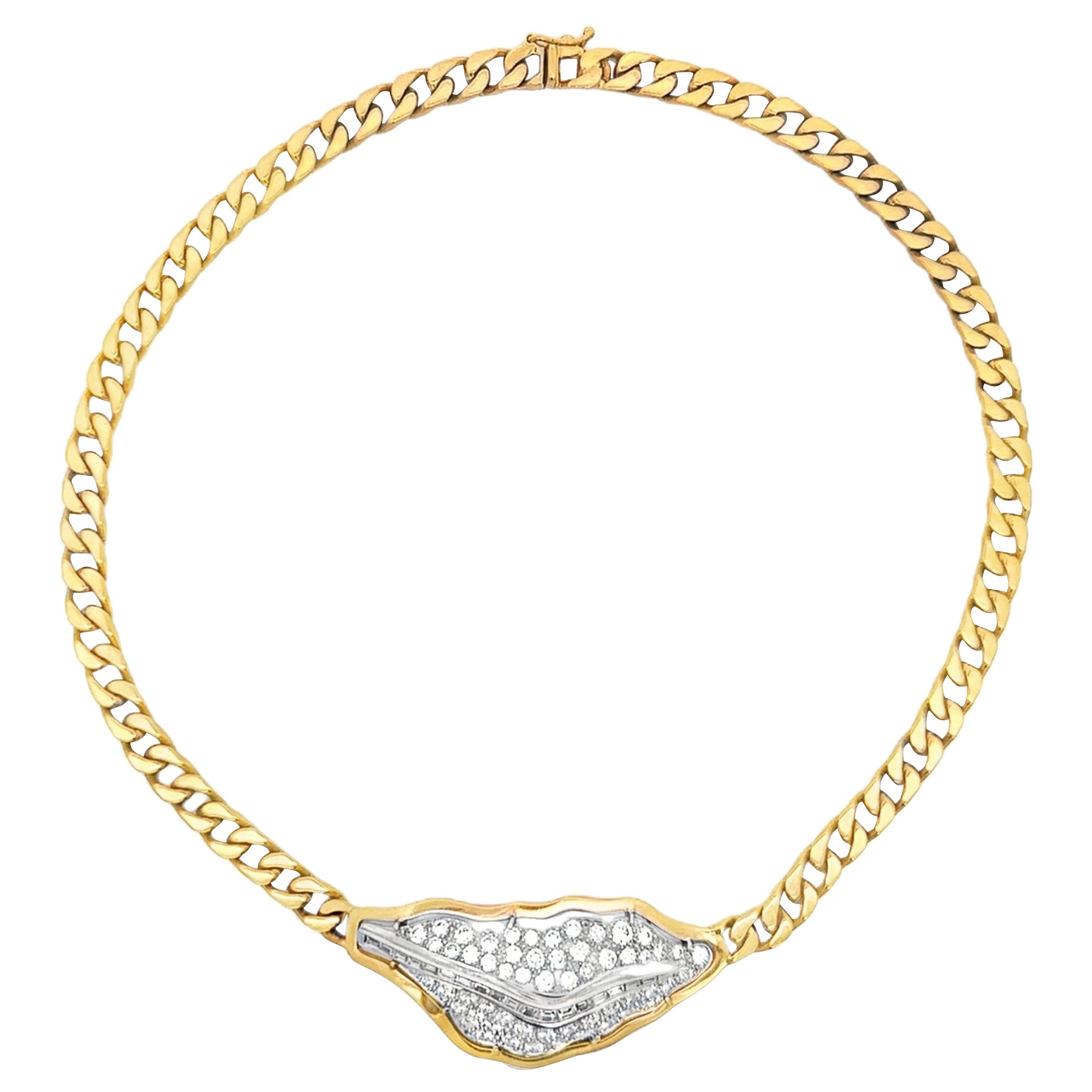 Collana con ciondolo di diamanti