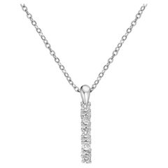 Diamond Pendant Necklace in White Gold