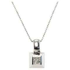 Diamond Pendant Necklace Platinum 14K Gold Chain SPARK
