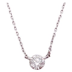 Collier pendentif en diamants ronds brillants de 0,20 carat ou 1/5 carat