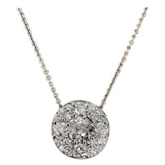 Diamant-Anhänger Pave 1,15 Karat Gesamtgewicht, 14 Karat Weiß, Ben Dannie