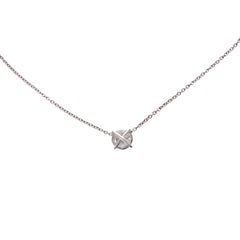 Diamond Pendant Platinum Curved Trilliant Diamonds