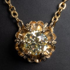 Colgante de Diamante Amarillo .60ct Natural Certificado EGL