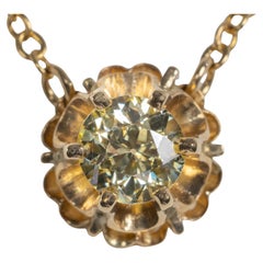 Yellow Diamond Pendant .60ct EGL Certified Natural