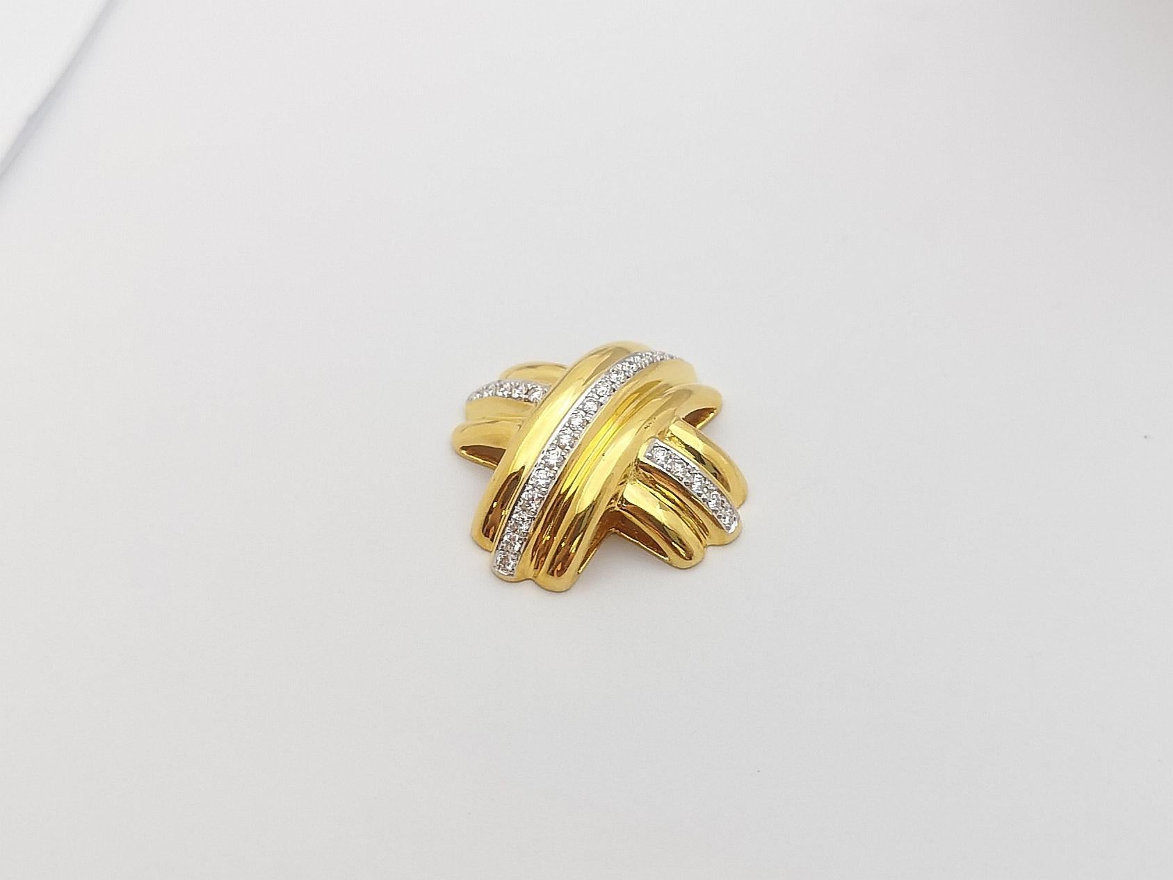 Diamant-Anhänger in 18 Karat Gold gefasst im Angebot 5