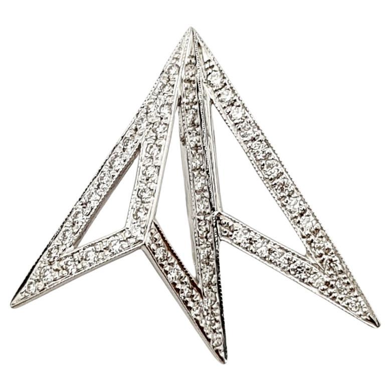 Diamond Pendant Set in 18 Karat White Gold Settings by Kavant & Sharart For Sale