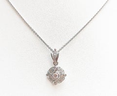 Diamant-Anhänger in 18 Karat Weißgold gefasst