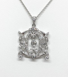 Diamant-Anhänger in 18 Karat Weißgold gefasst