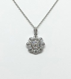 Diamond Pendant Set in 18 Karat White Gold Settings