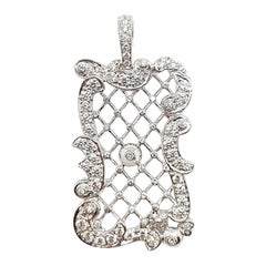 Diamond Pendant Set in 18 Karat White Gold Settings