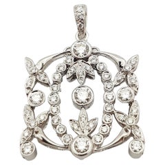 Diamond Pendant Set in 18 Karat White Gold Settings