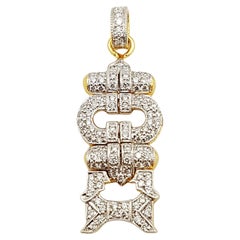 Colgante de diamantes engastados en oro blanco de 18 quilates