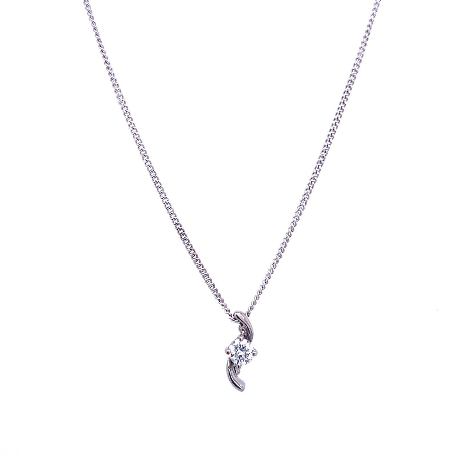 This delicate 18ct White Gold pendant features a 0.22ct VS/G Diamond,  can be worn with a 16-inch or 18-inch 18ct white gold chain. This pendant is a perfect gift for your loved ones and yourself.

Additional Information: 
Total Diamond Weight: