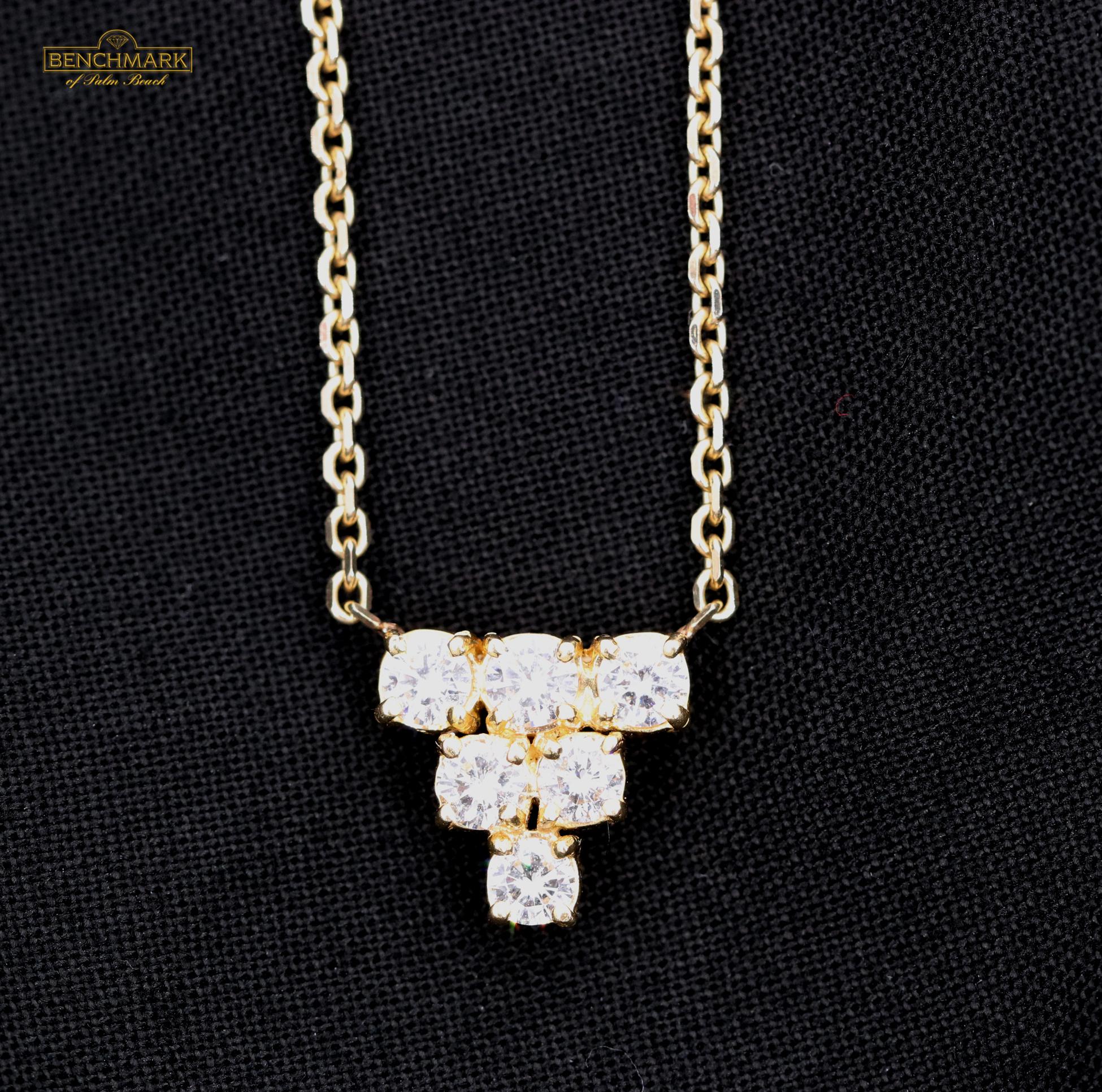 Diamond Pendant with Gold Chain In Excellent Condition In Palm Beach, FL