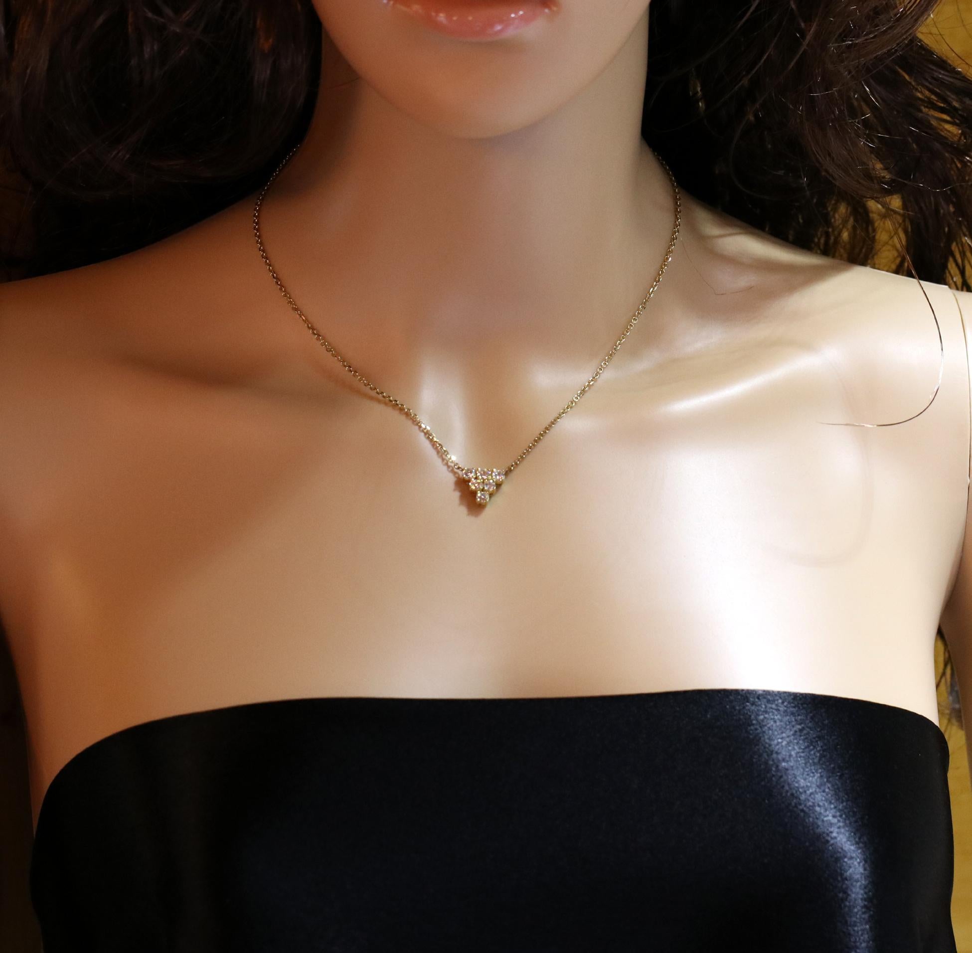 Diamond Pendant with Gold Chain für Damen oder Herren