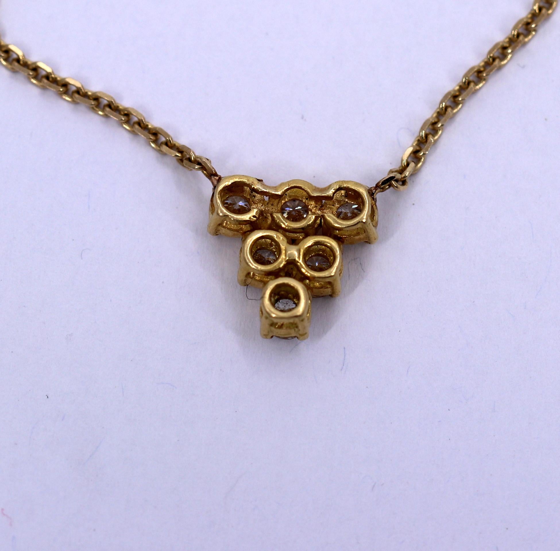 Diamond Pendant with Gold Chain 2