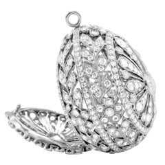 Egg Diamond Pendant Necklace in Edwardian Style, Chavana Collection