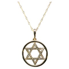 Diamond Pendent Star of David  .15ct 14k yg