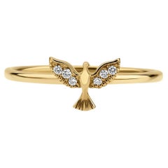 Anello con diamante Phoenix 0,04ct in oro massiccio