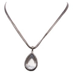 Diamond Picture Frame Pendant Necklace