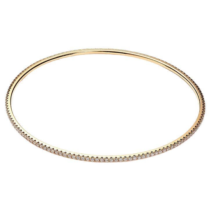 Diamond pink Gold Bangle