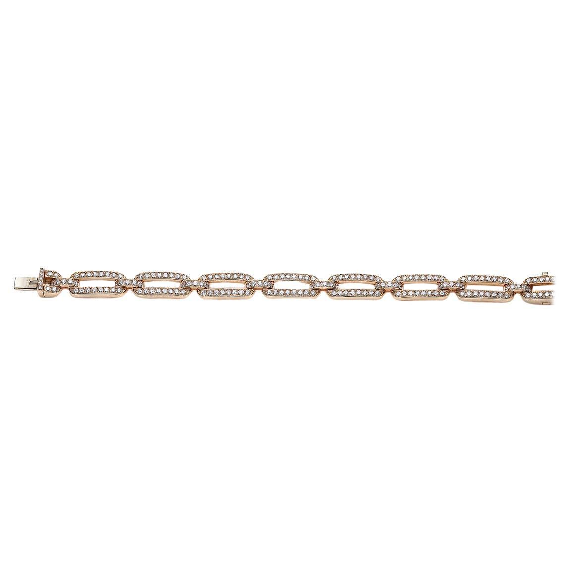 Bracciale in oro rosa con diamanti