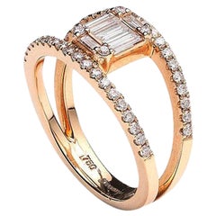 Diamond Pink Gold Ring