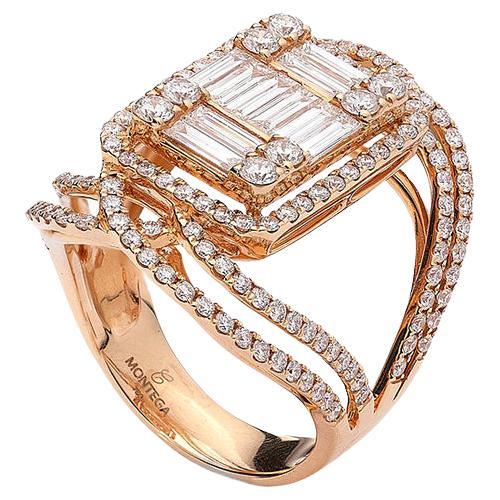 Diamond Pink Gold Ring