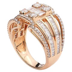 Ring aus Roségold mit Diamanten
