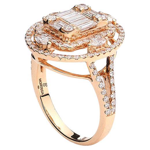 Ring aus Roségold mit Diamanten