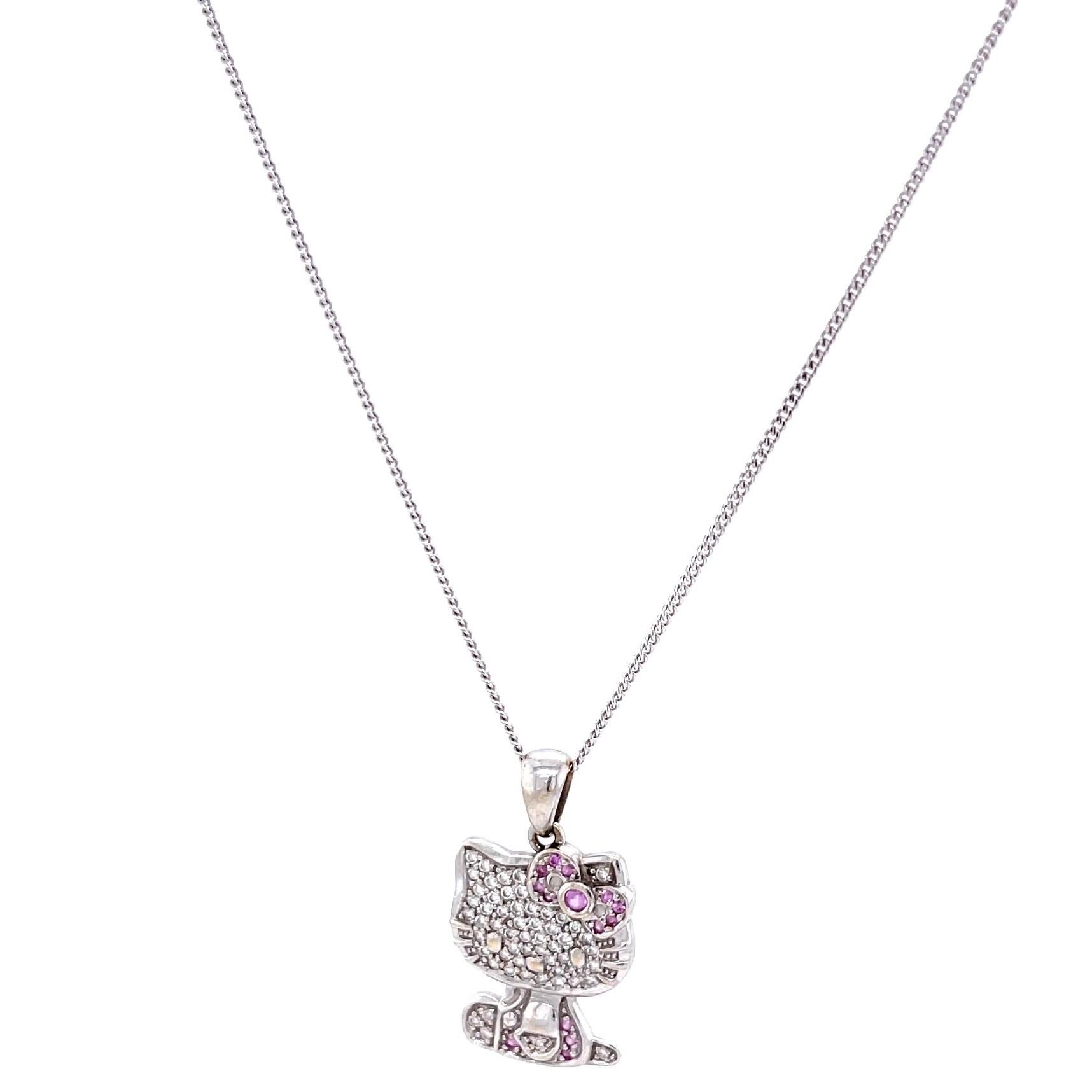 hello kitty 18k gold necklace