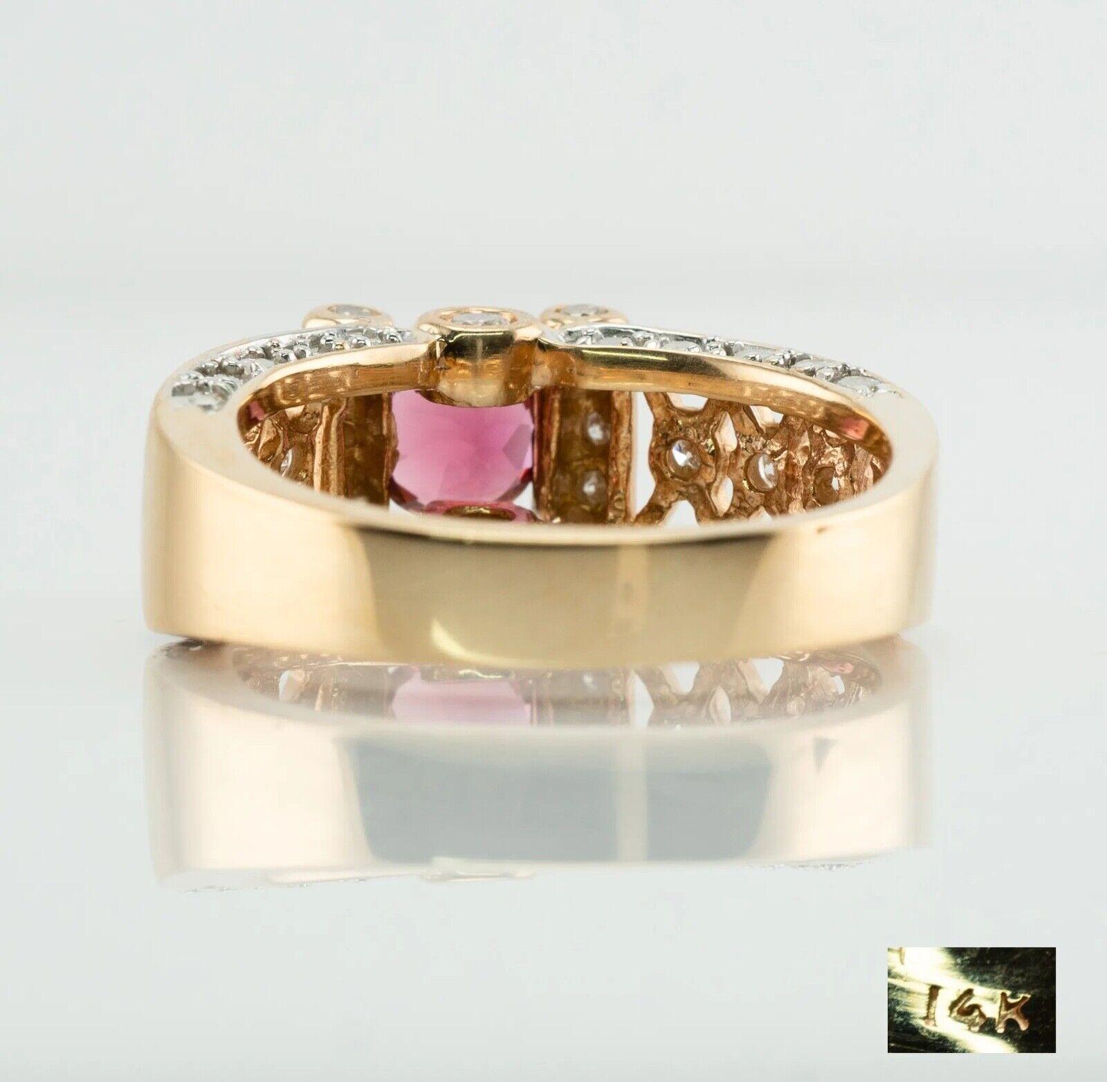 genuine pink tourmaline ring