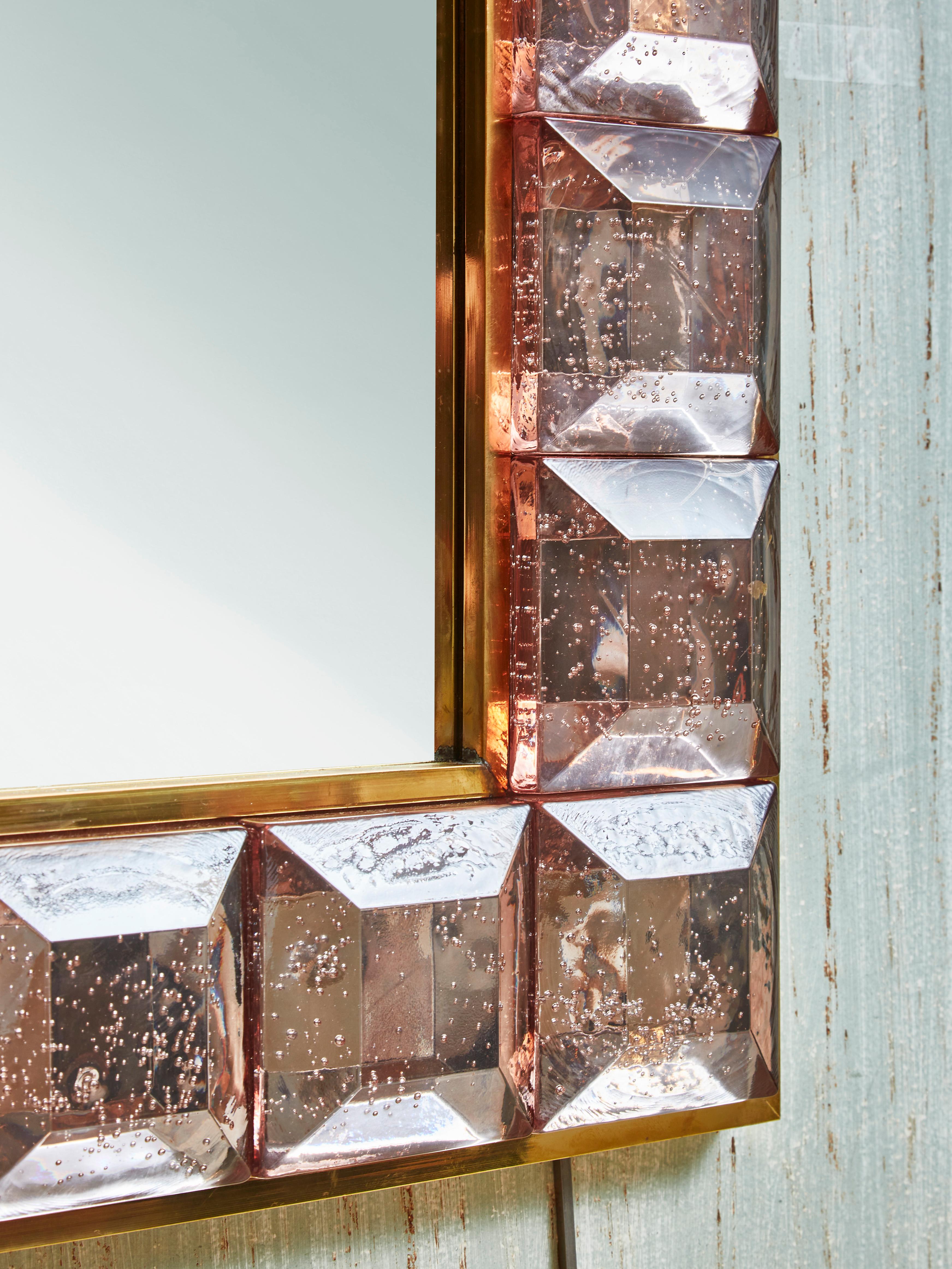 Italiano Specchio Diamond Pits di Studio A Glustin in vendita