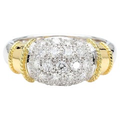 Diamond Platinum
18K Gold Two Tone Pave Band Ring