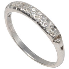 Diamond Platinum Anniversary Style Ring, Band, 20 Diamonds, .2 Carat