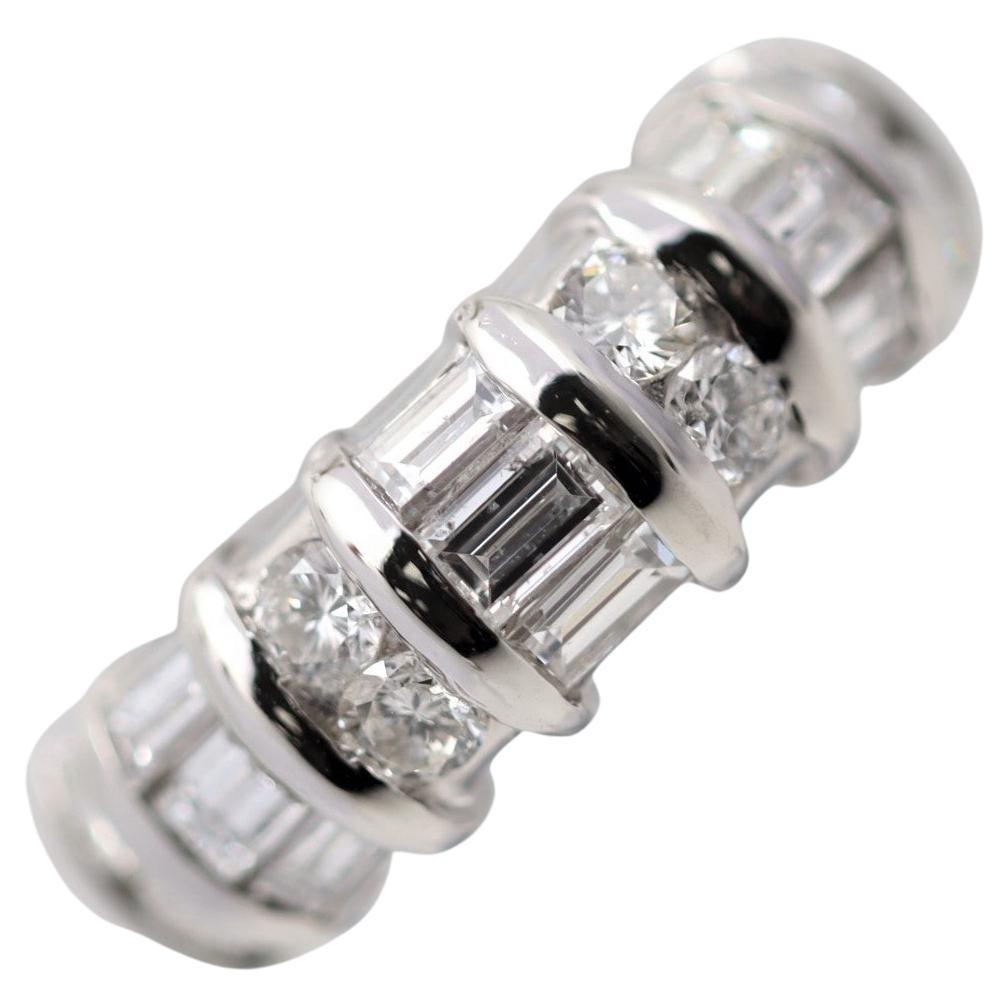 Diamond Platinum Band Ring