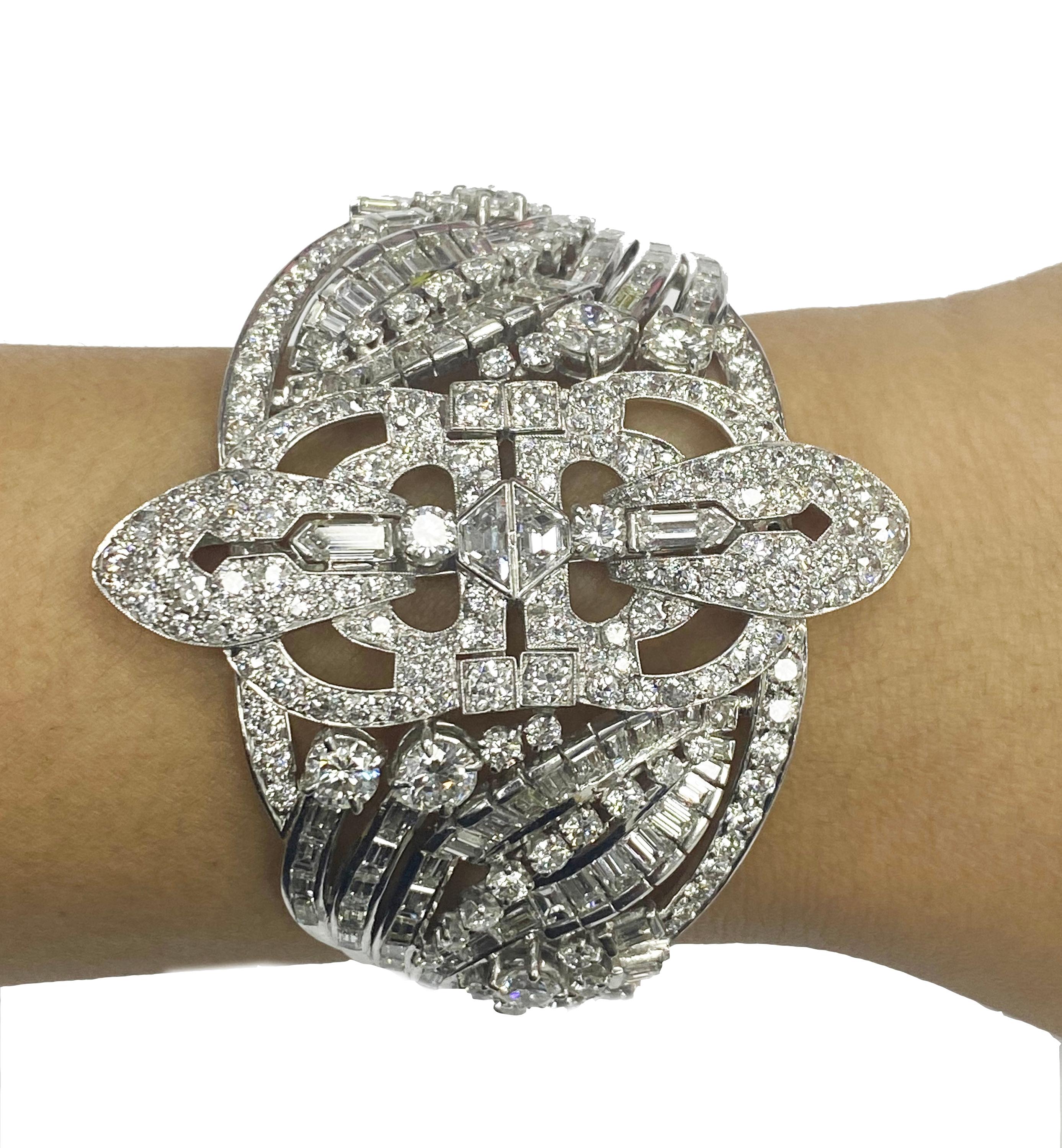 Diamond, Platinum Bracelet In Good Condition In New York, NY