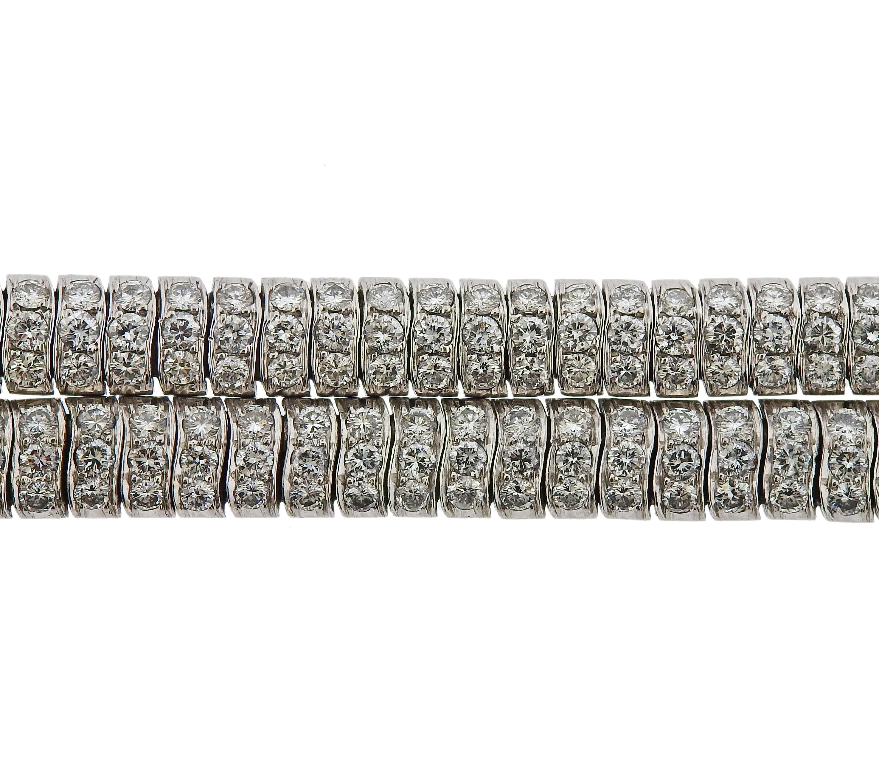 Diamond Platinum Bracelet Necklace Suite For Sale 1