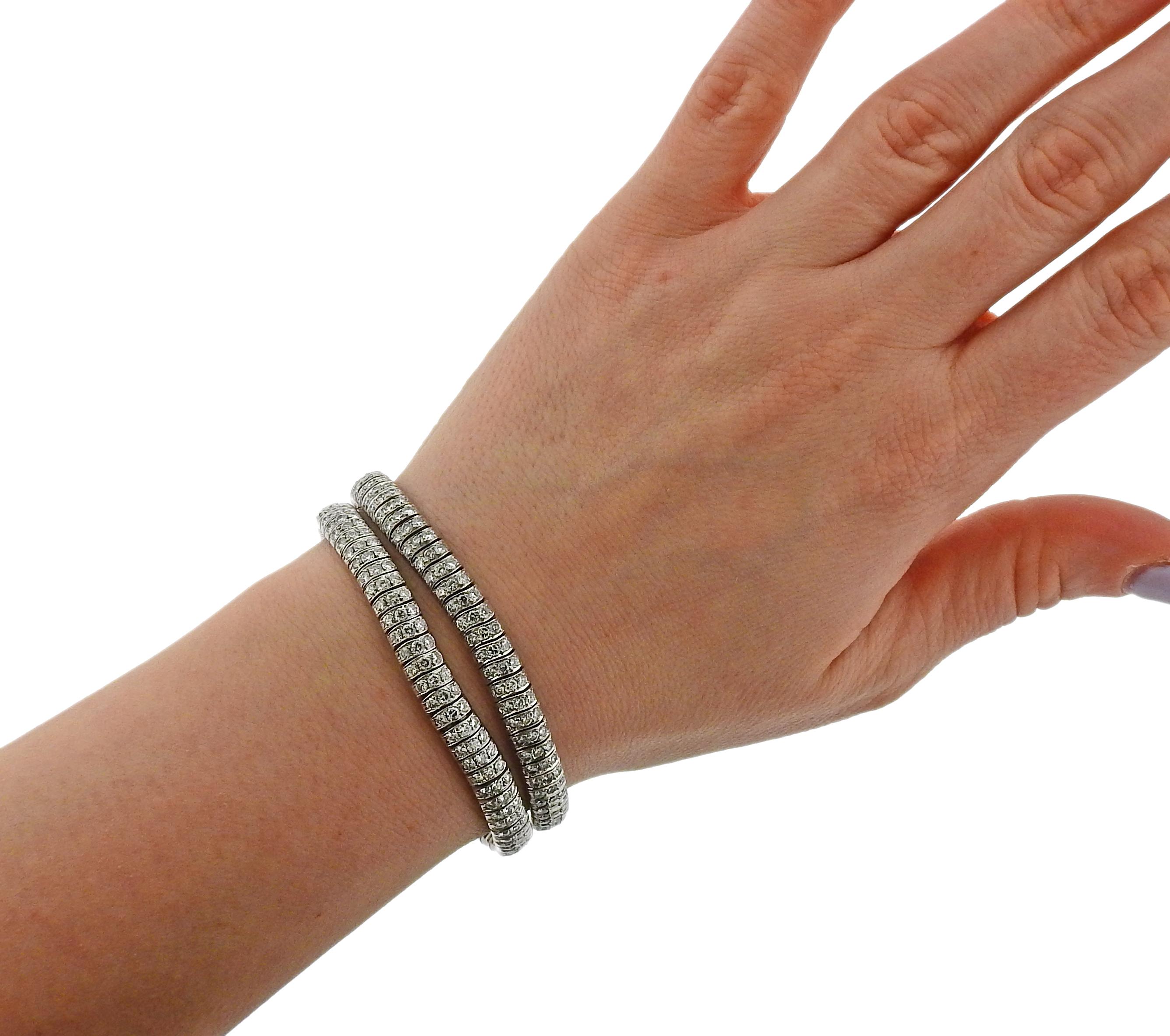 Diamant-Platin-Armband-Halskette Suite im Angebot 2