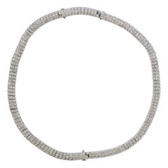 Bracelet en platine et diamant Collier Suite